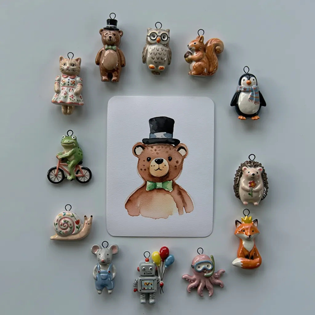 Colorful Stainless Steel Animal Pendant Charms