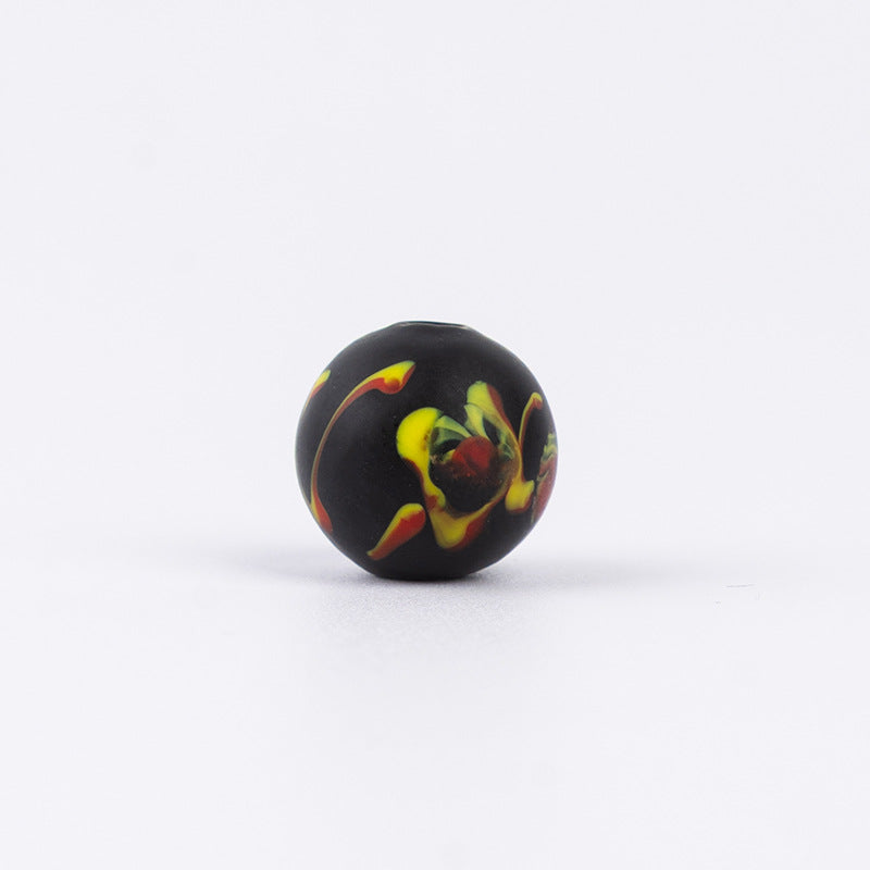 Hand-Painted Phoenix Eye Glass Beads