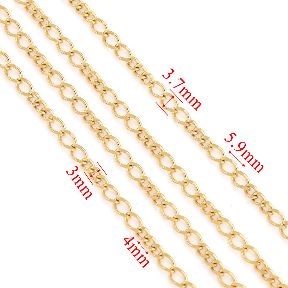 Stainless Steel Cable Chain by the Meter