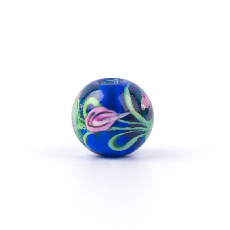 Handmade Wheat-Ear Flower Glass Beads