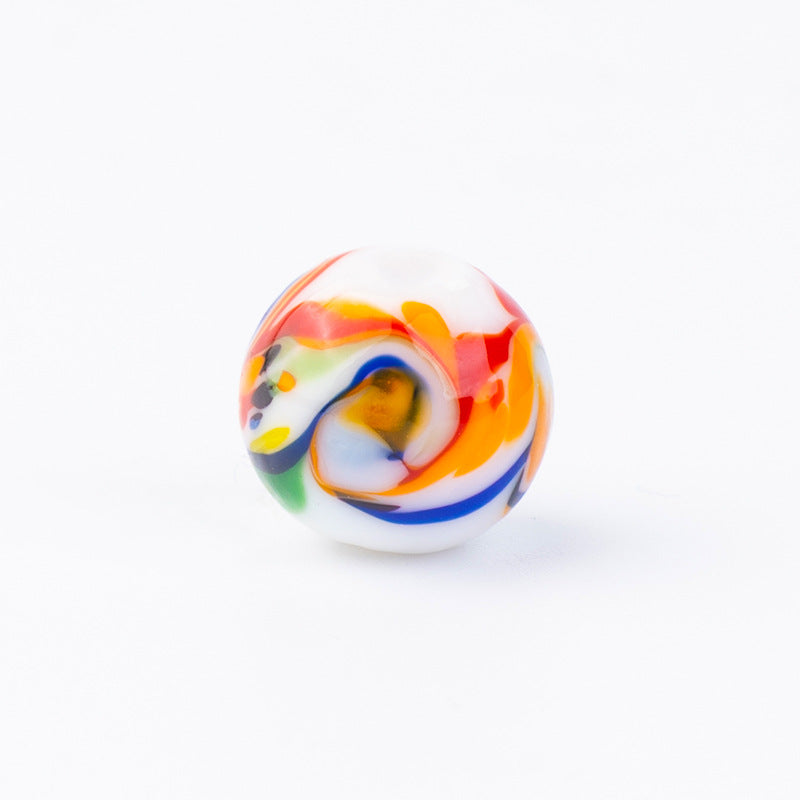 Painted Glass Round Beads