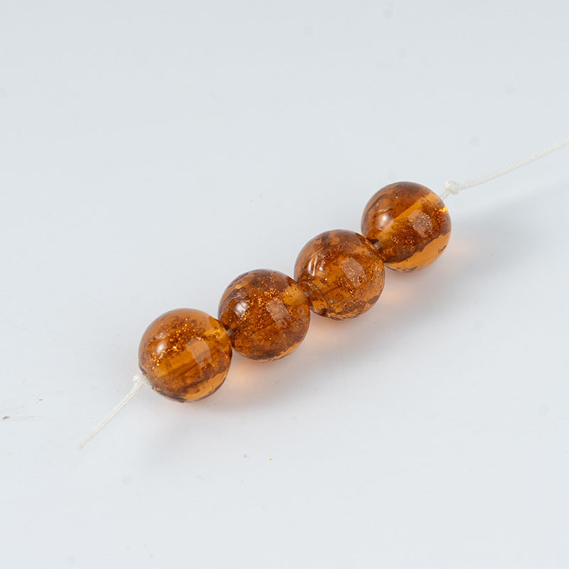 Gold Sand Luminous Glass Beads