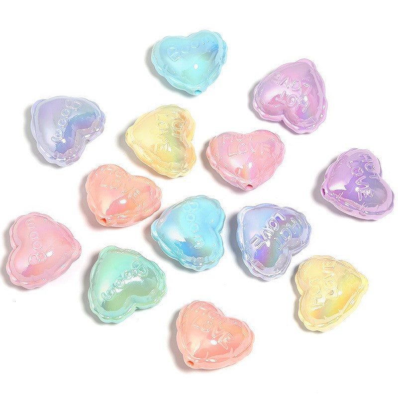 Macaron Pastel Heart & Star Beads