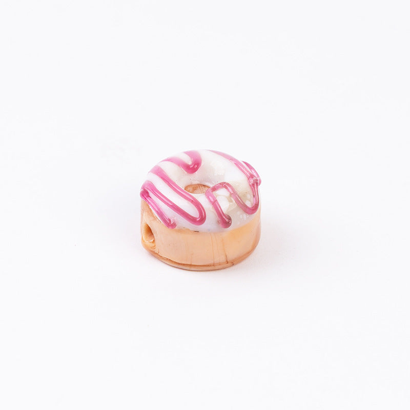 Cute Colorful Donut Glass Beads