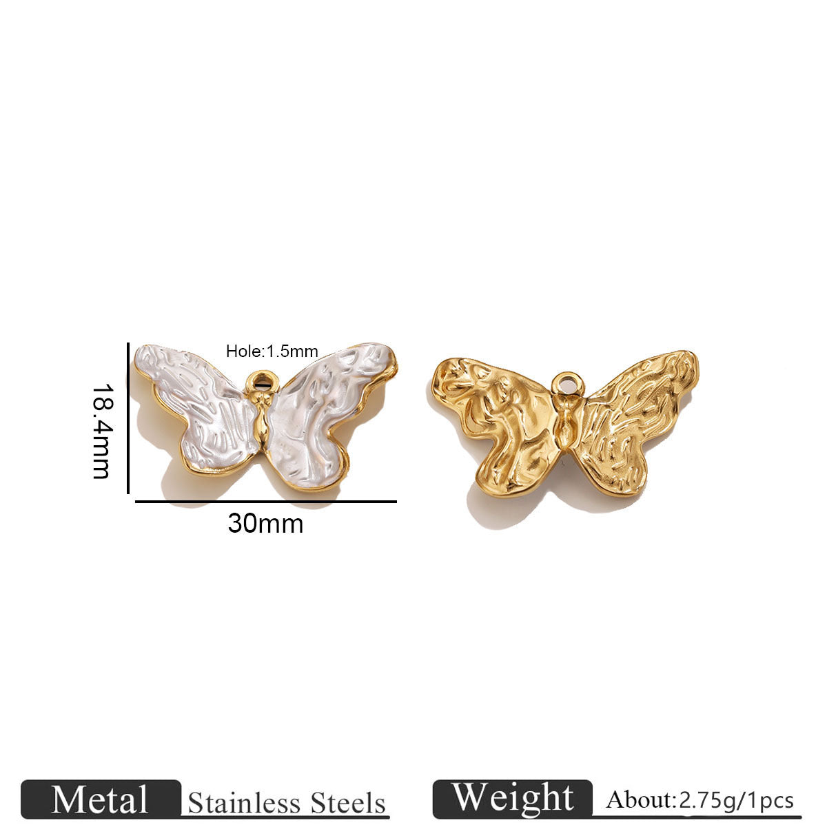 Flower & Butterfly Pendant Charms