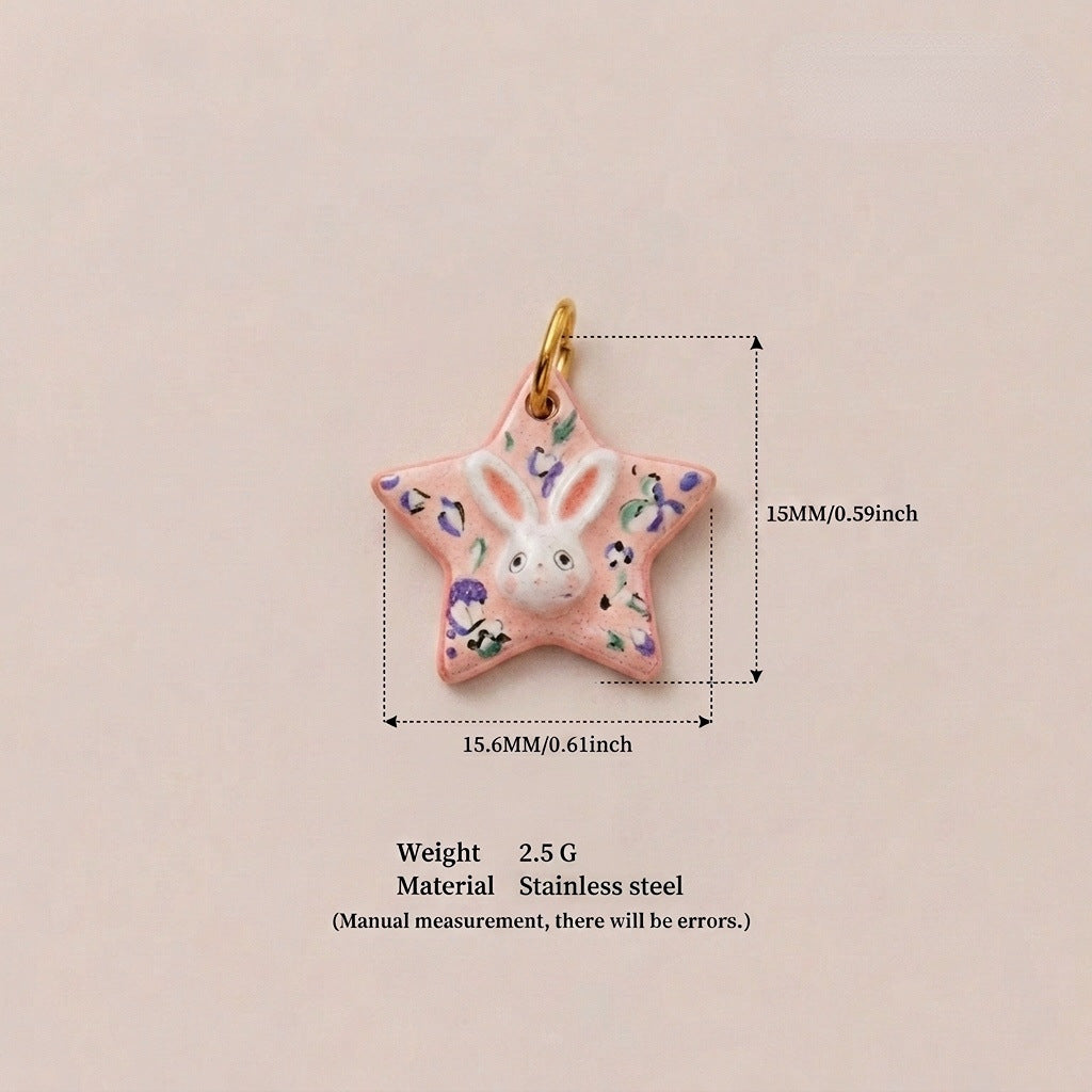 Rabbit & Star Pendant Charms