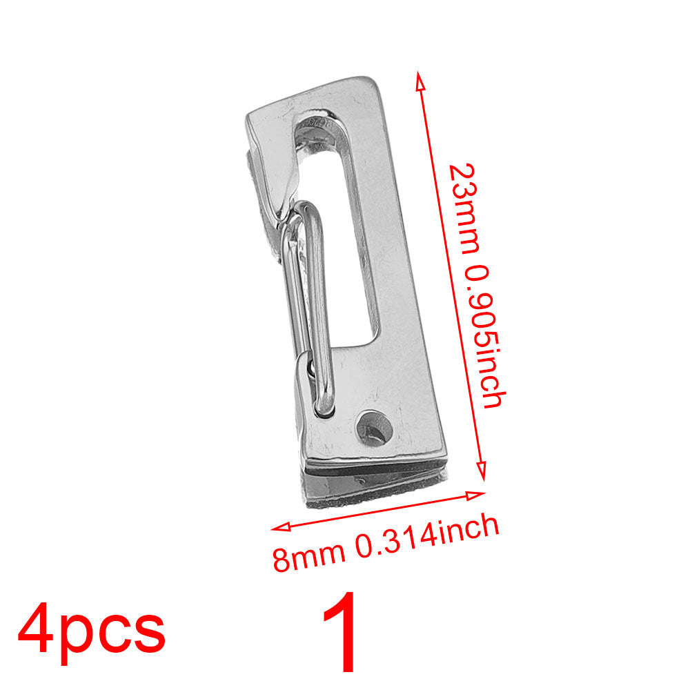 Stainless Steel Number Lobster Clasp Charms 4pc