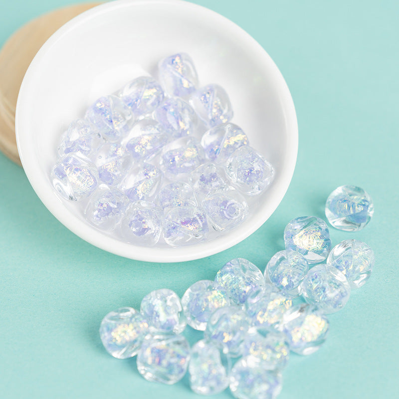 Pink Rock Sugar Square Glazed Beads