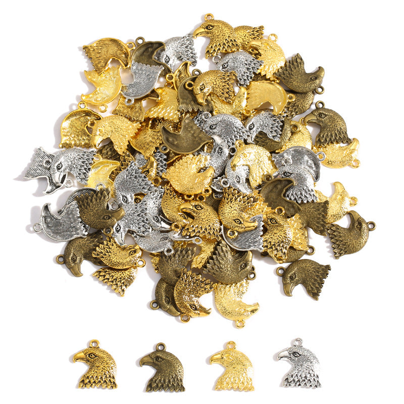 Vintage Alloy Eagle Charms – Retro Eagle Pendants for DIY Bracelets, Necklaces, Keychains & Jewelry Making