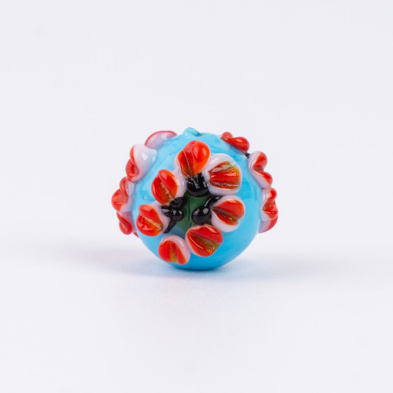 Handmade Lampwork Glass Flower Beads