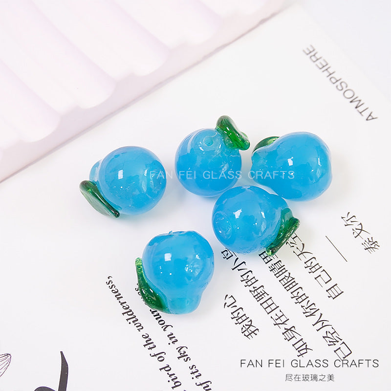 Cute Chubby Pear Glazed Beads