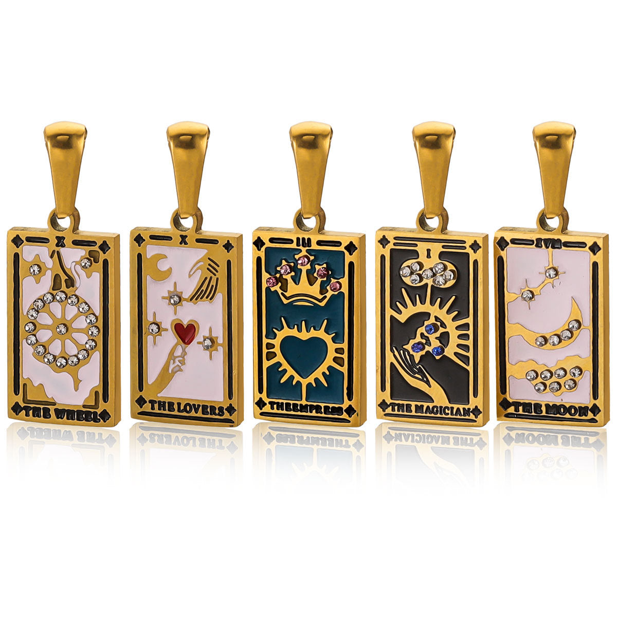 Vintage Tarot Card Pendant Charm