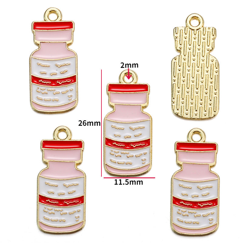 Nurse Hat & Medical Tool Alloy Charms – Colorful Healthcare-Themed Pendants for DIY Bracelets, Keychains & Jewelry Making