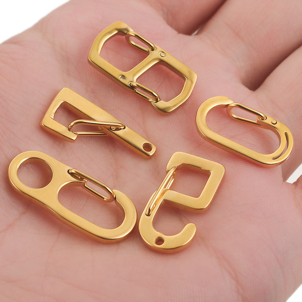 Stainless Steel Number Lobster Clasp Charms 4pc