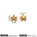 18K Gold-Plated Stainless Steel Animal Pendant Charms – Bat, Spider & Owl