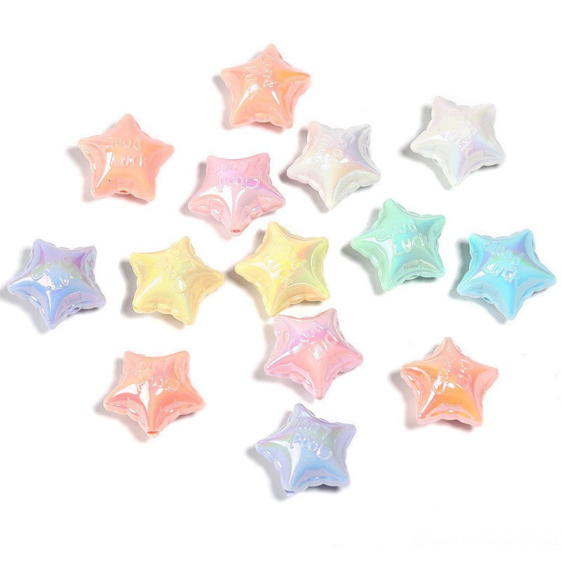 Macaron Pastel Heart & Star Beads