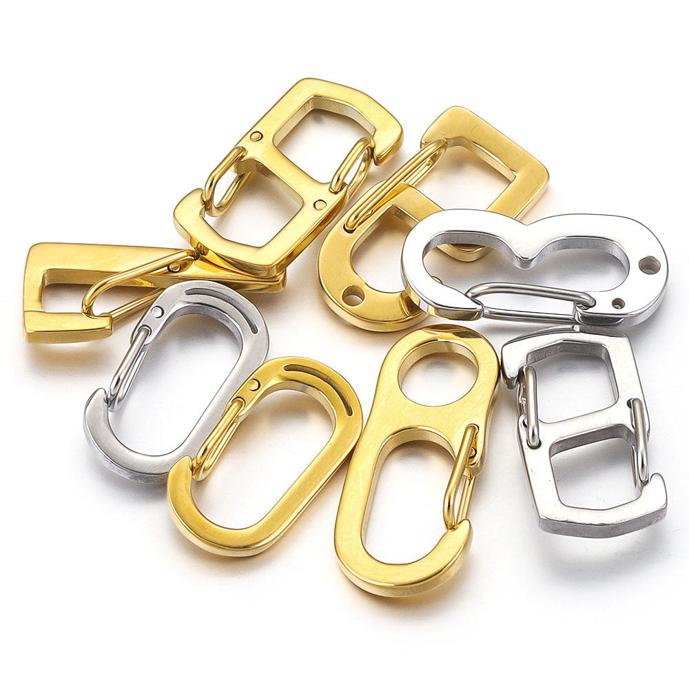 Stainless Steel Number Lobster Clasp Charms 4pc