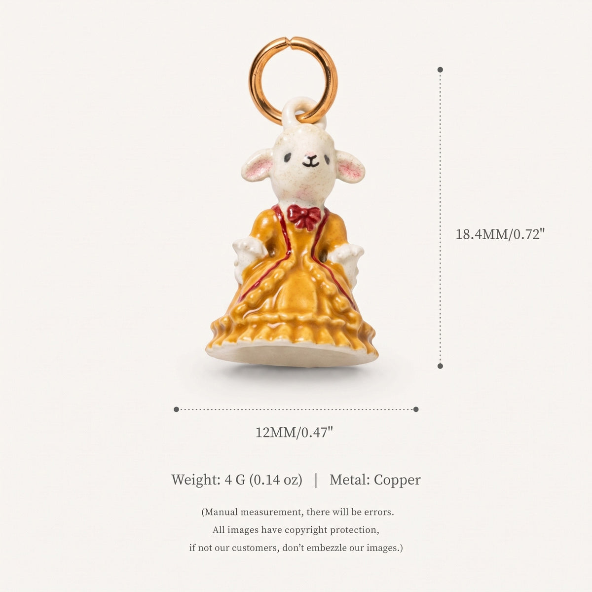 18K Gold-Plated Cute Cartoon Pendant Charms