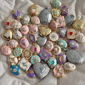 Pocket Watch & Heart Charms