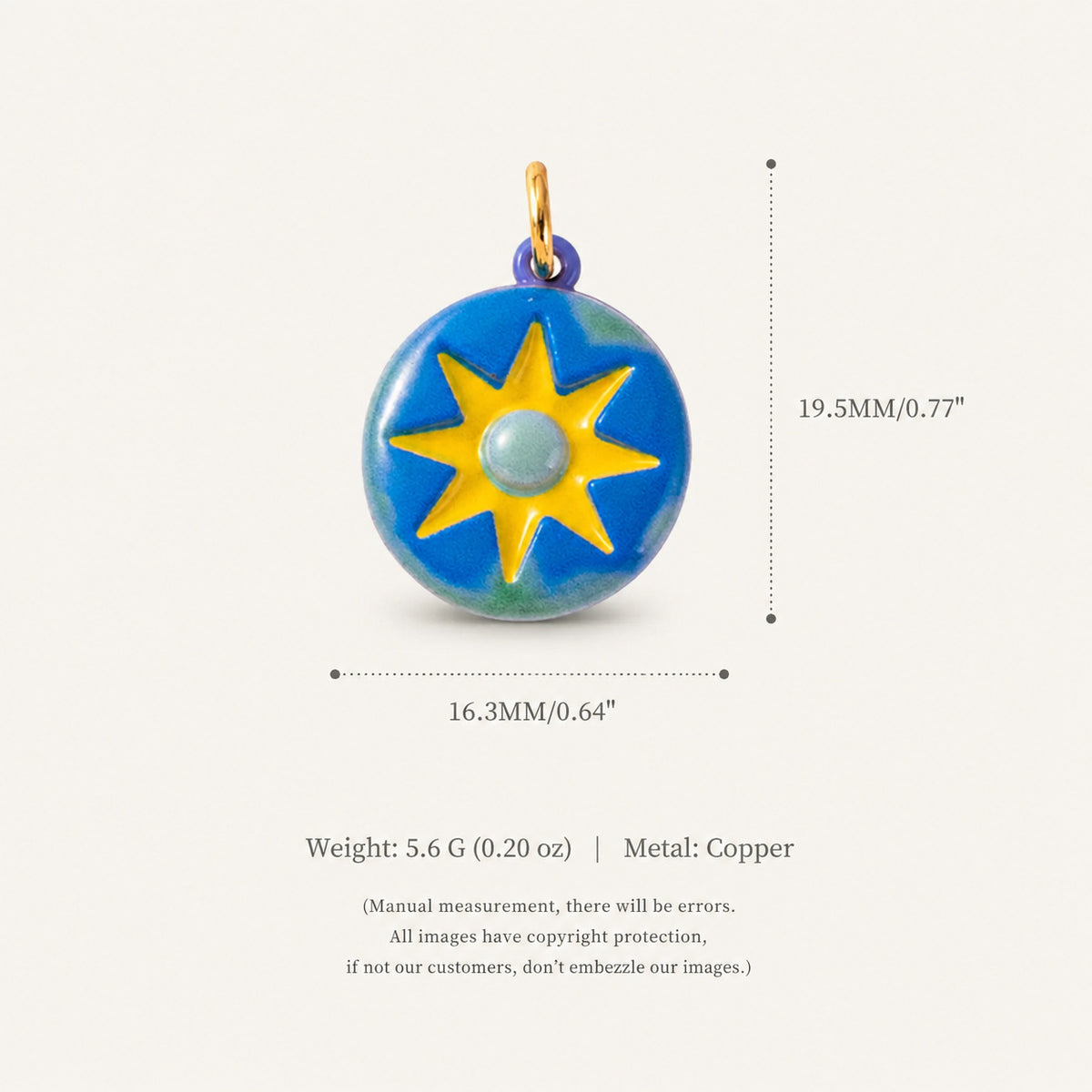 Painted Star Charms