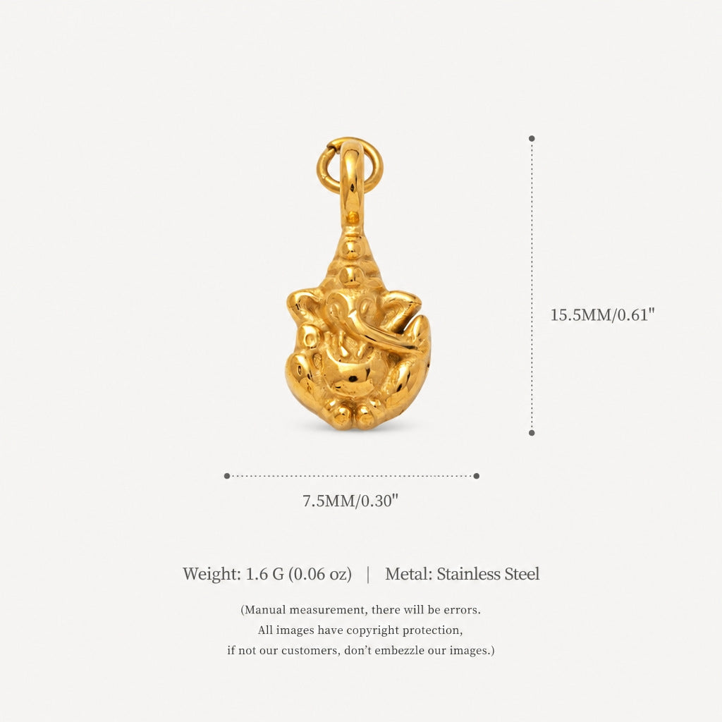 Elephant, Lotus & Heart Charms