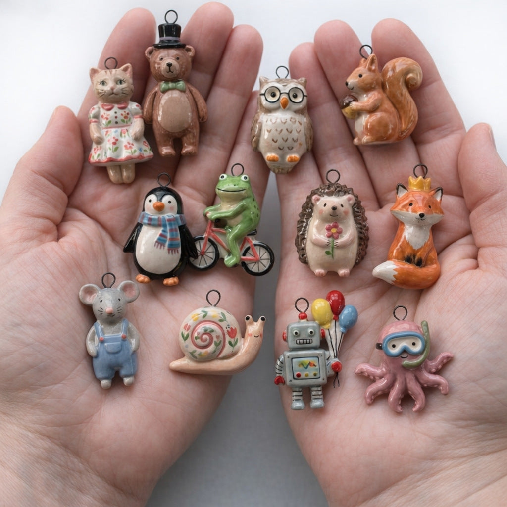 Colorful Stainless Steel Animal Pendant Charms