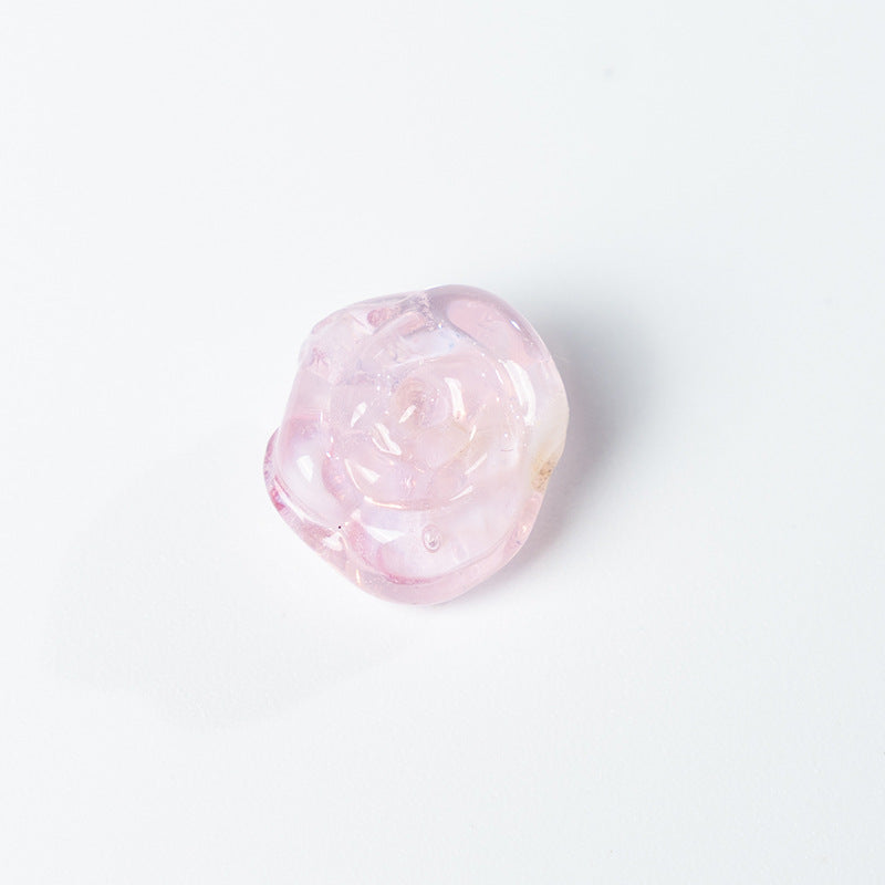Glazed Rose Flower Beads – Side-Drilled