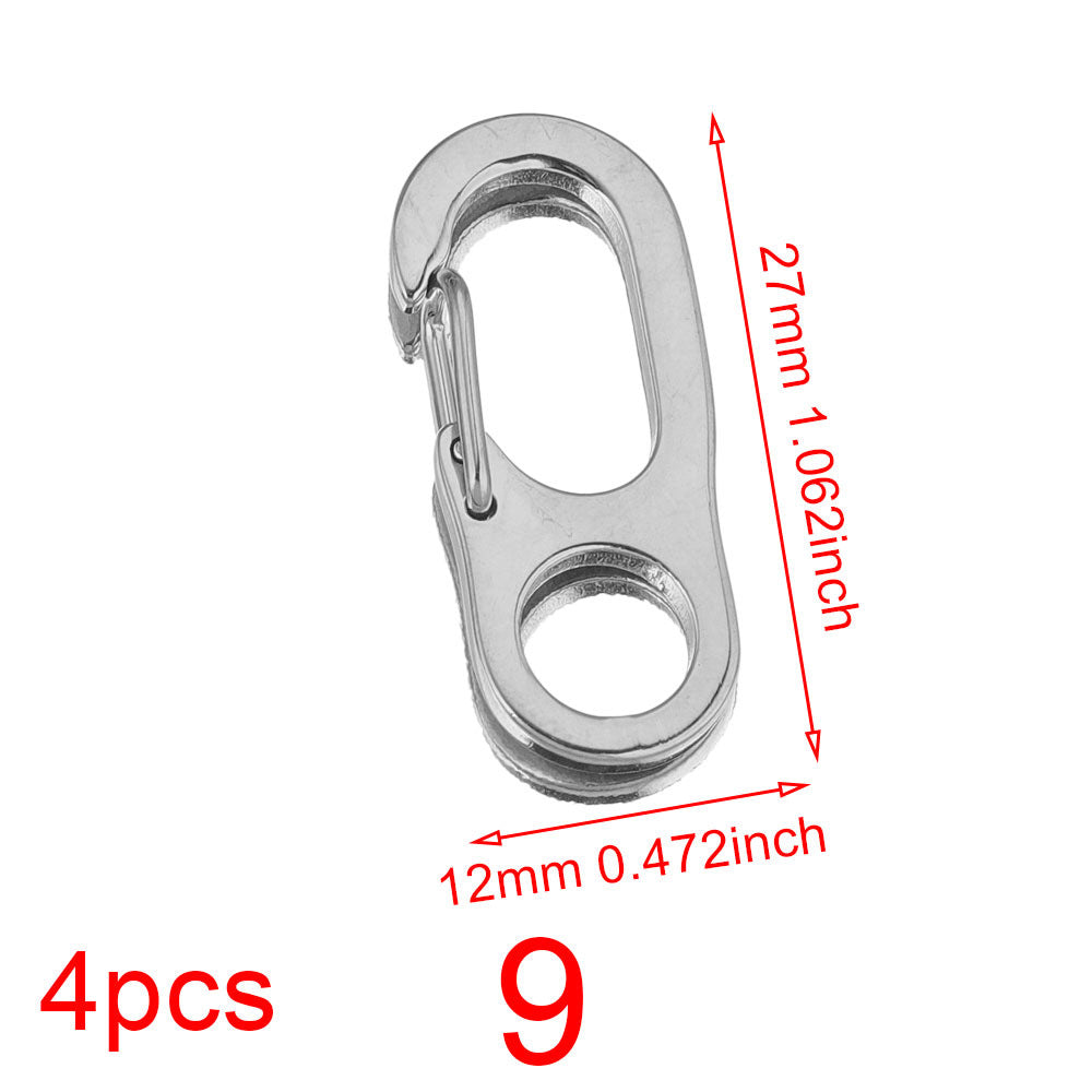 Stainless Steel Number Lobster Clasp Charms 4pc