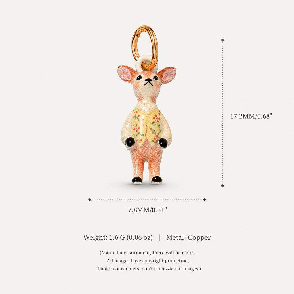 18K Gold-Plated Cute Cartoon Pendant Charms