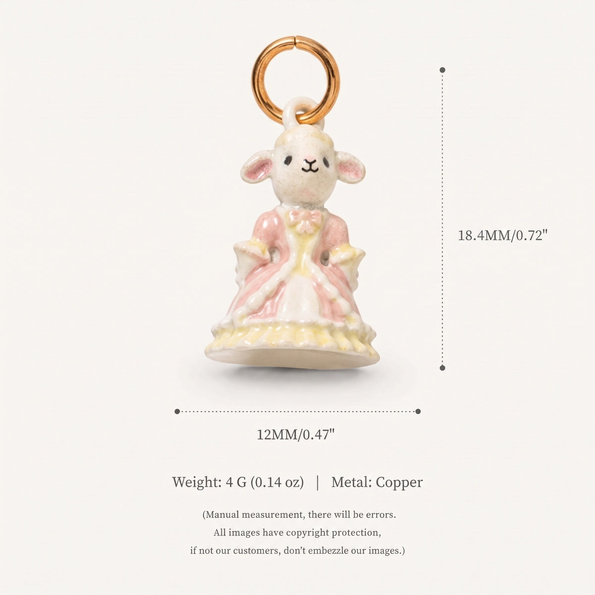 18K Gold-Plated Cute Cartoon Pendant Charms