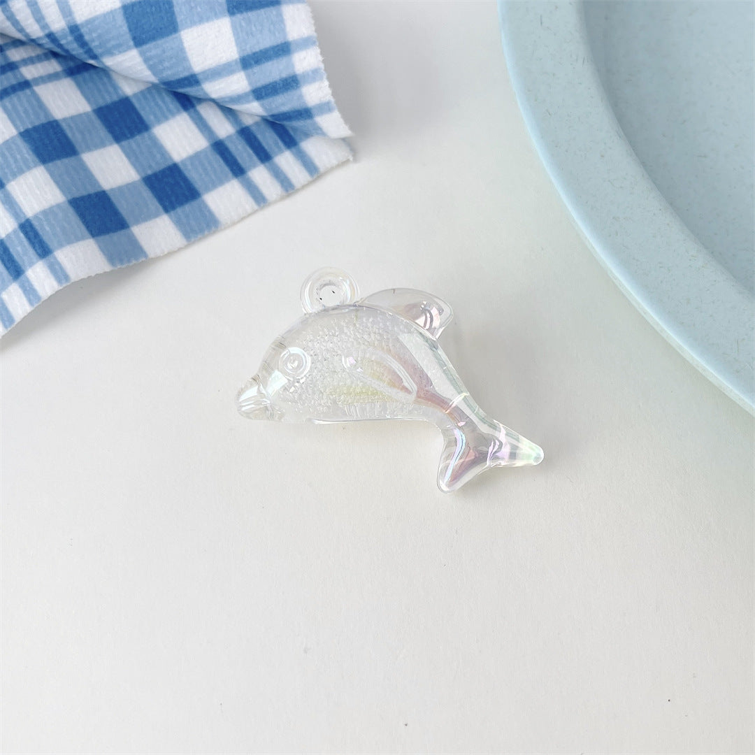 Transparent Bubble Acrylic Dolphin Charms