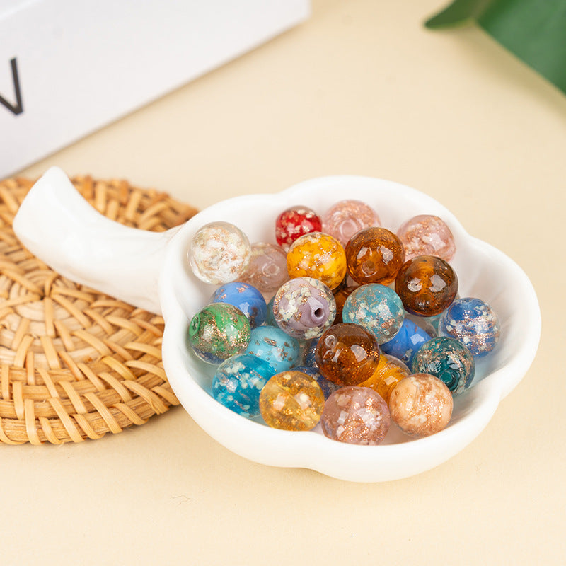 Gold Sand Luminous Glass Beads