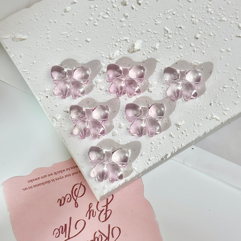 Glazed Crystal-Style Bow Beads (Horizontal Hole)