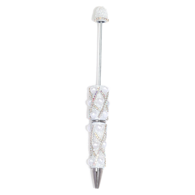 Pearl Rhinestone Ballpoint Pens – Sparkling Diamond-Style Decorative Pens with Pearl Accents for DIY Gifts & Cute Stationery