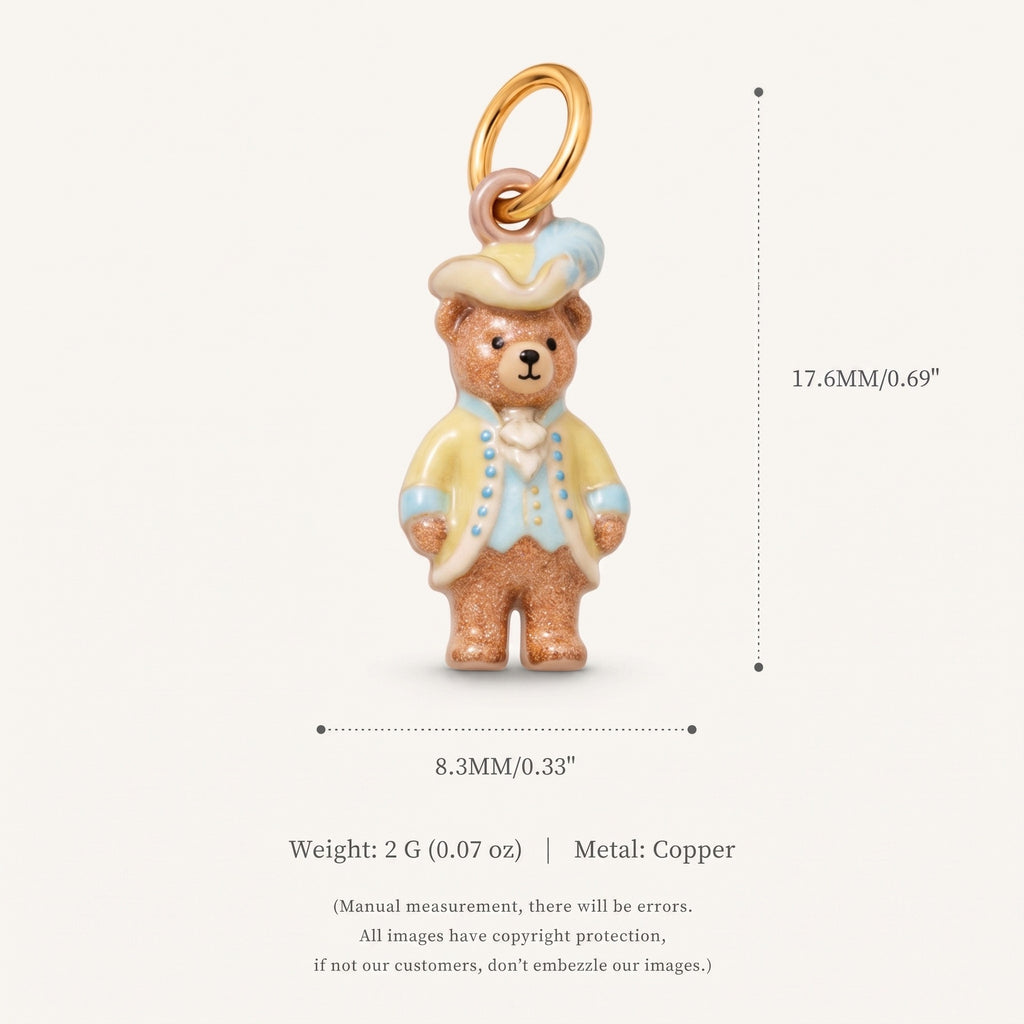18K Gold-Plated Cute Cartoon Pendant Charms