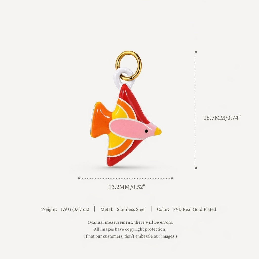Bird & Flower Pendant Charms