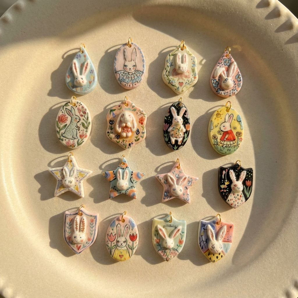 Rabbit & Star Pendant Charms
