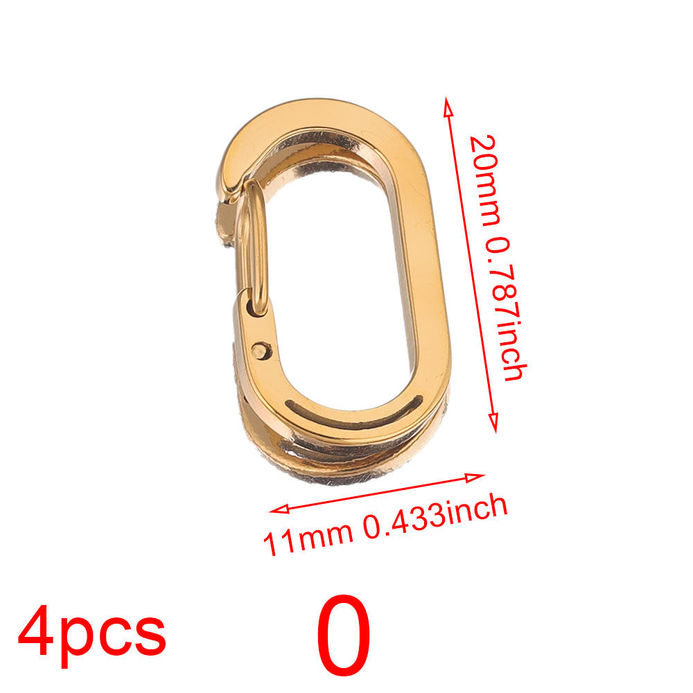 Stainless Steel Number Lobster Clasp Charms 4pc