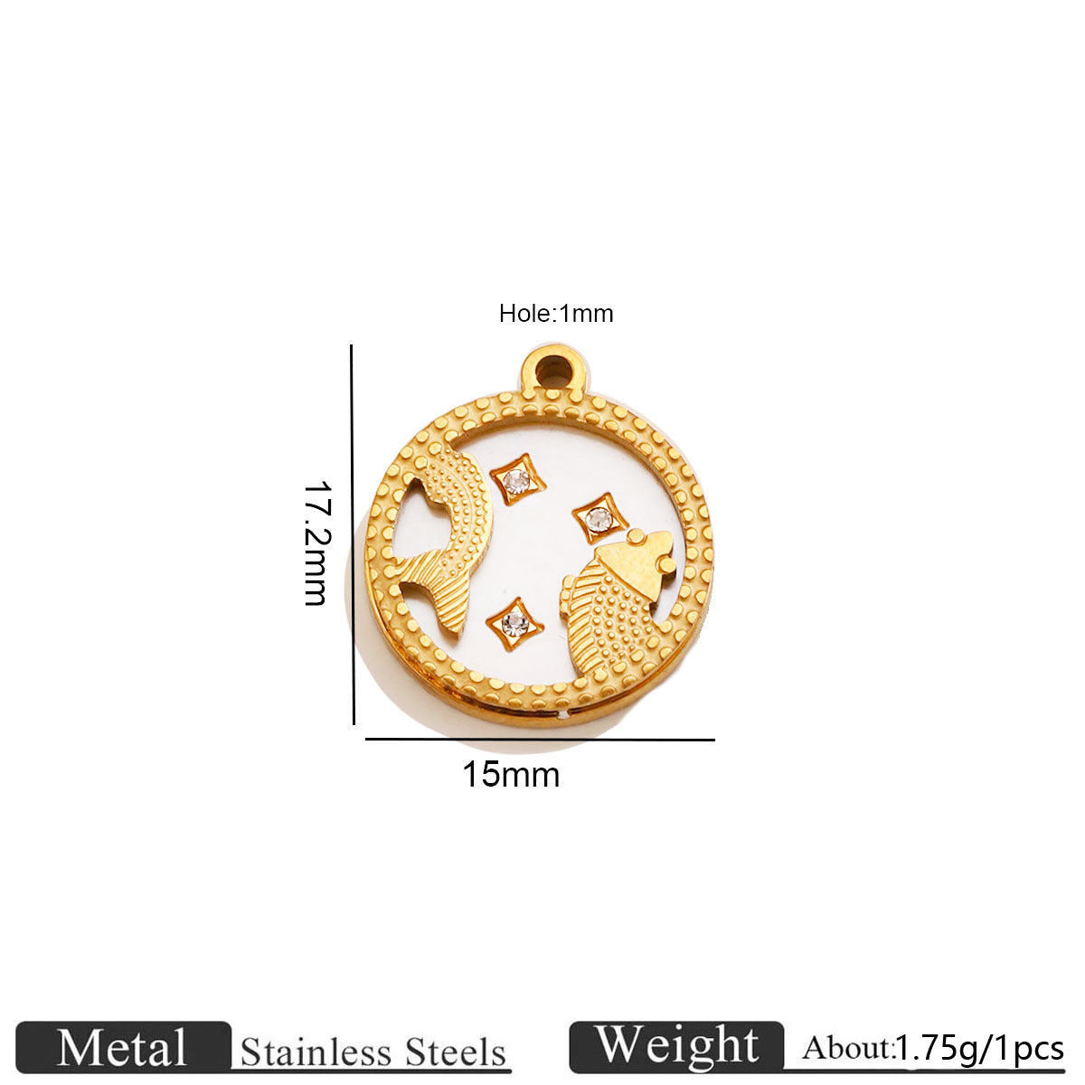 12 Zodiac Mother-of-Pearl Pendants