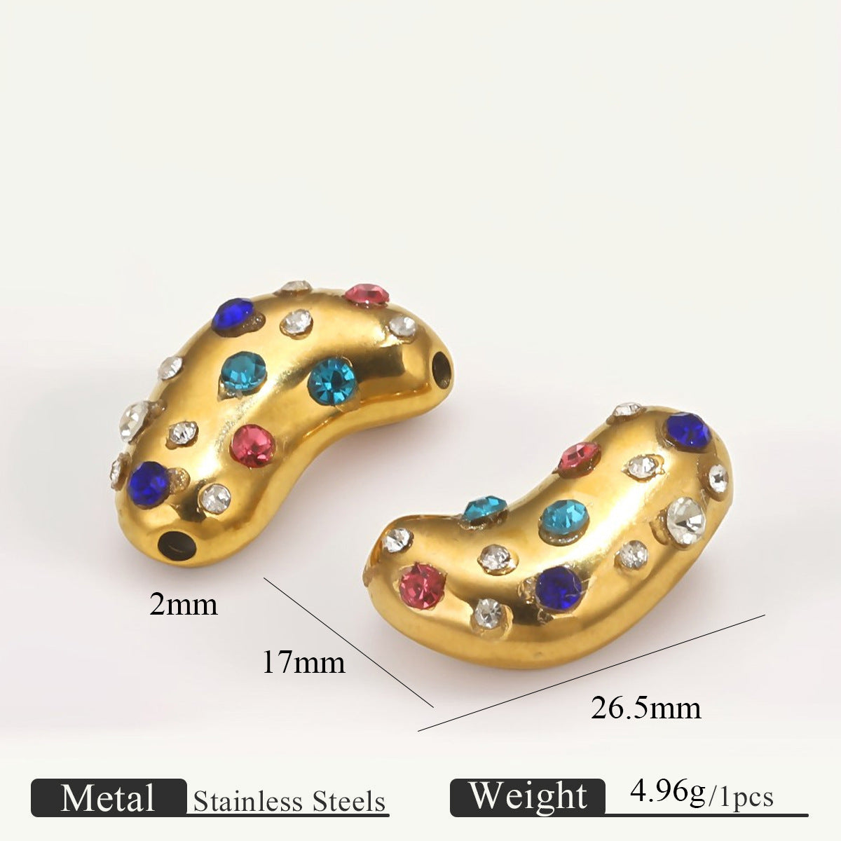 Mini Gold Bean Charms