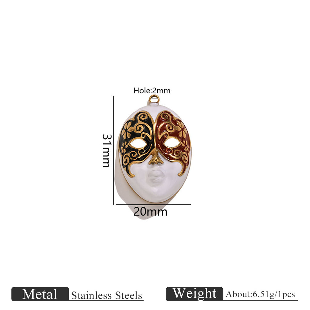Phantom Opera Mask Stainless Steel Pendant Charms