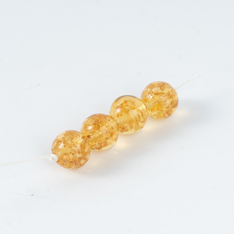 Gold Sand Luminous Glass Beads