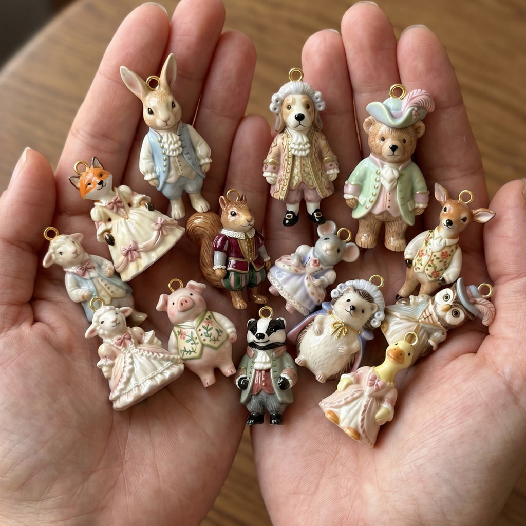 18K Gold-Plated Cute Cartoon Pendant Charms