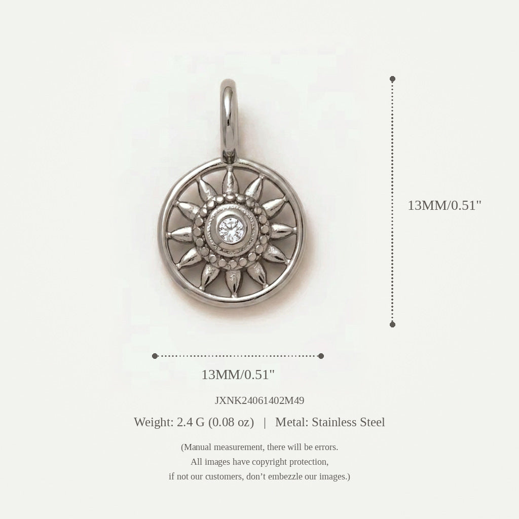 Elephant, Lotus & Heart Charms
