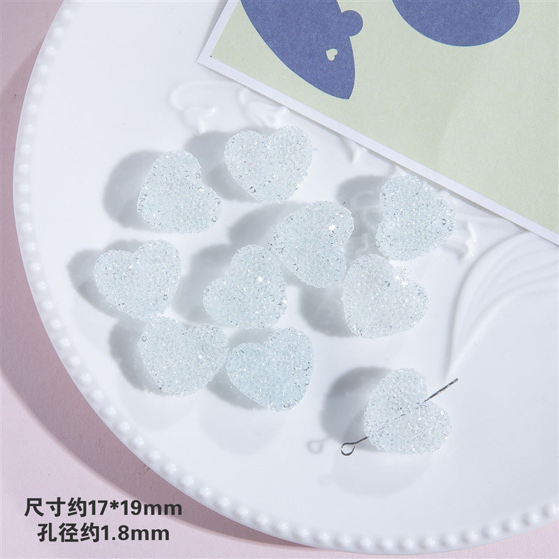 Candy Sugar Peach Heart Beads
