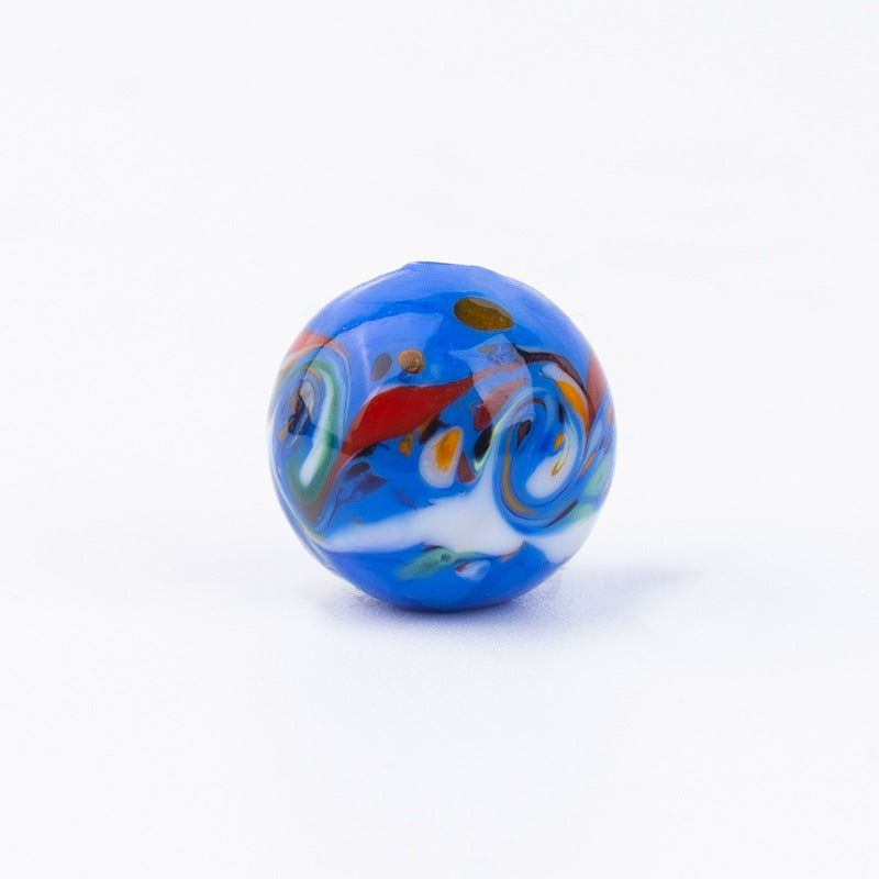 Painted Glass Round Beads