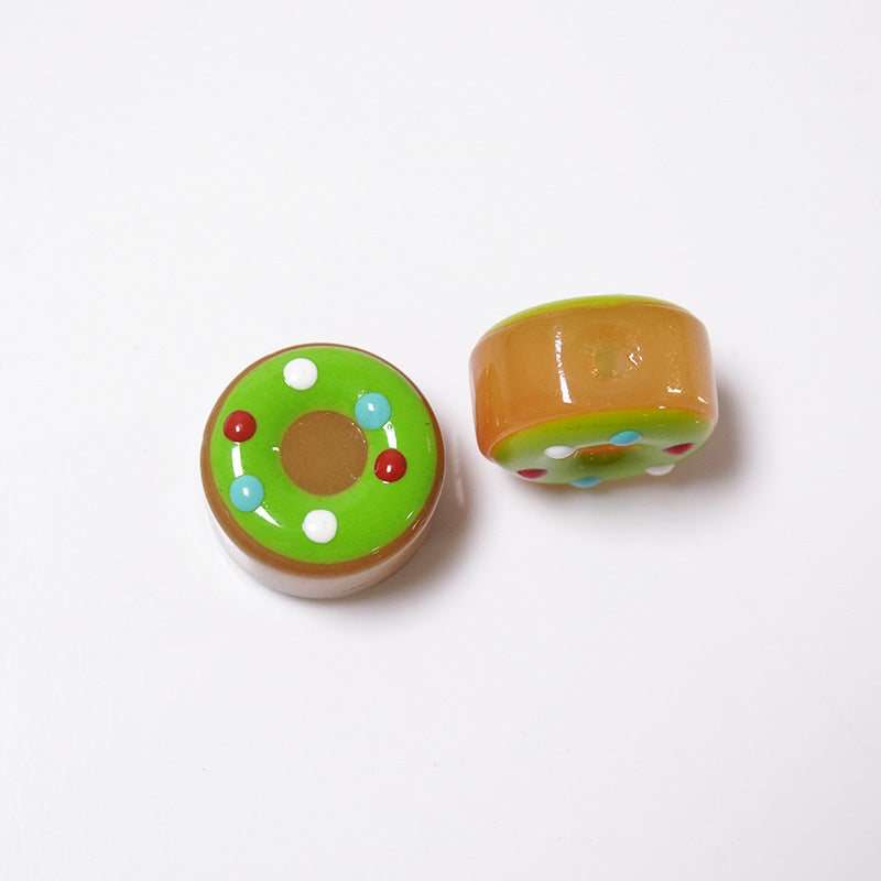 Cute Colorful Donut Glass Beads