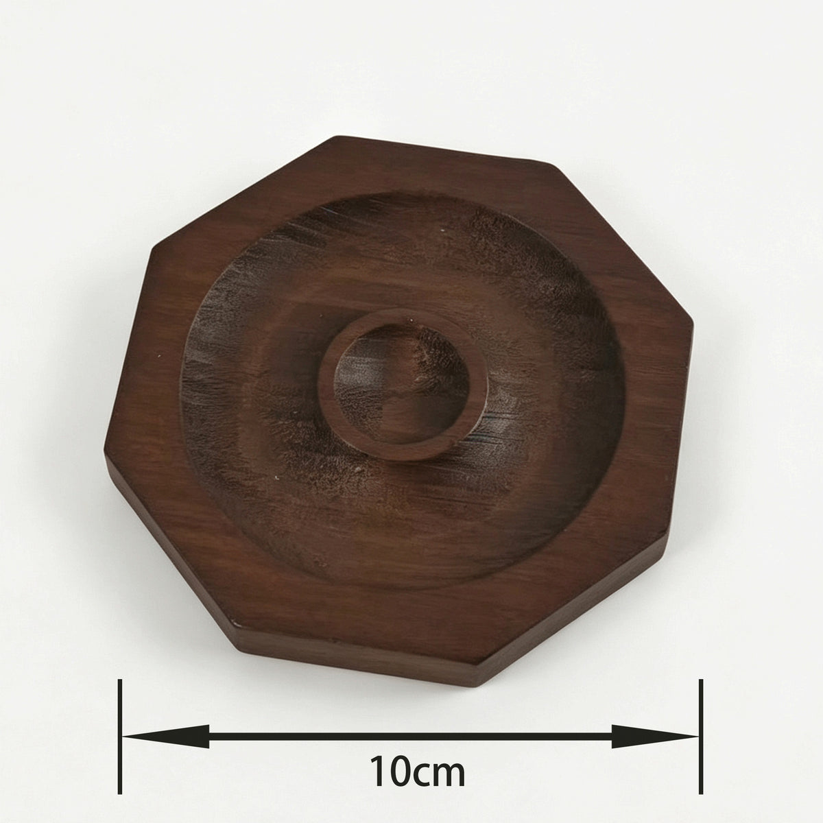 Walnut-Pattern Wooden Bead & Bracelet Display Tray – Vintage Jewelry Display Plate for Gemstone Bracelets, Craft Fairs & Market Stalls