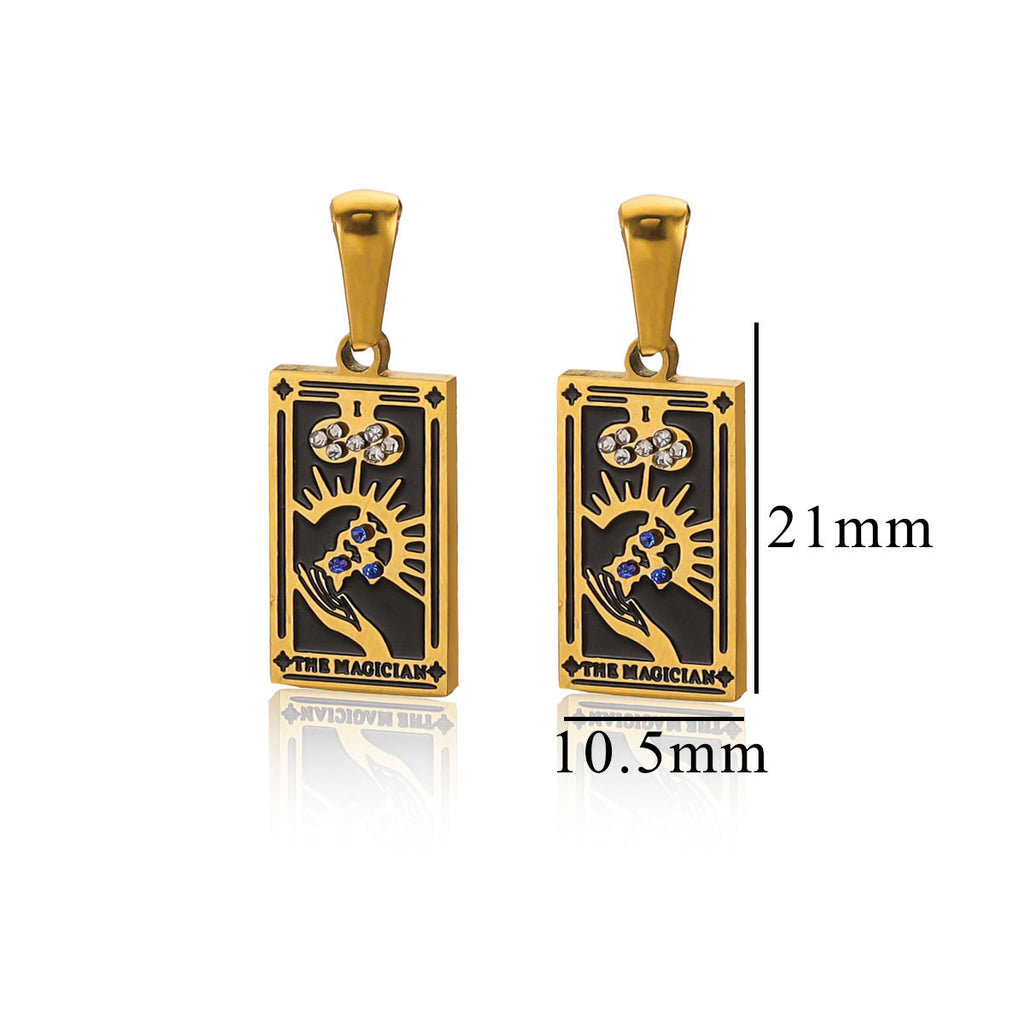 Vintage Tarot Card Pendant Charm
