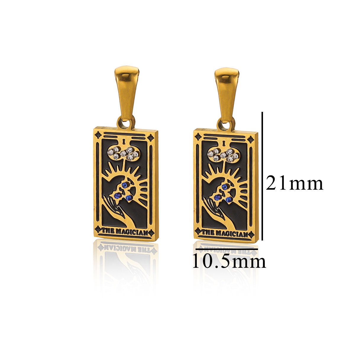 Vintage Tarot Card Pendant Charm
